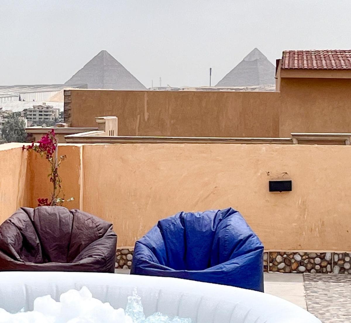 Boho Getaway With Pyramids View & Jacuzzi Apartment Giza Ngoại thất bức ảnh