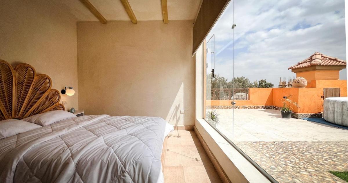 Boho Getaway With Pyramids View & Jacuzzi Apartment Giza Ngoại thất bức ảnh